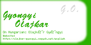 gyongyi olajkar business card